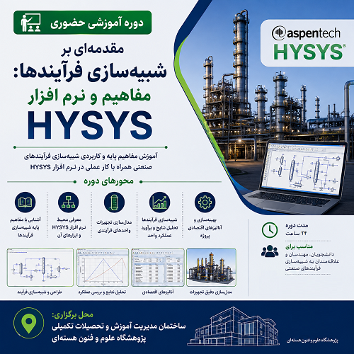 مقدمه‌ای بر شبیه‌سازی فرآیندها: مفاهیم و نرم افزار HYSYS
